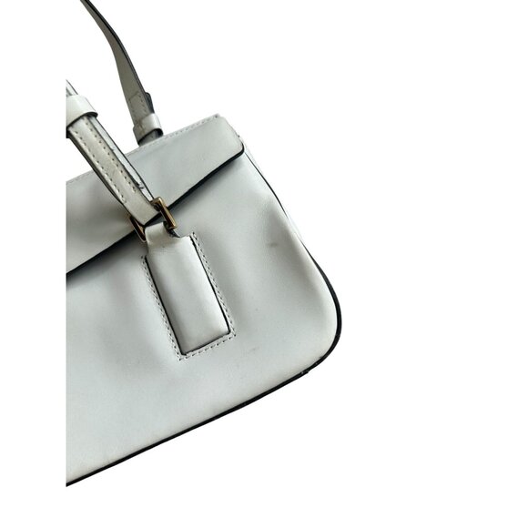 HYPE Vintage y2k White Leather Double Strap Shoulder Bag - Picture 5 of 11